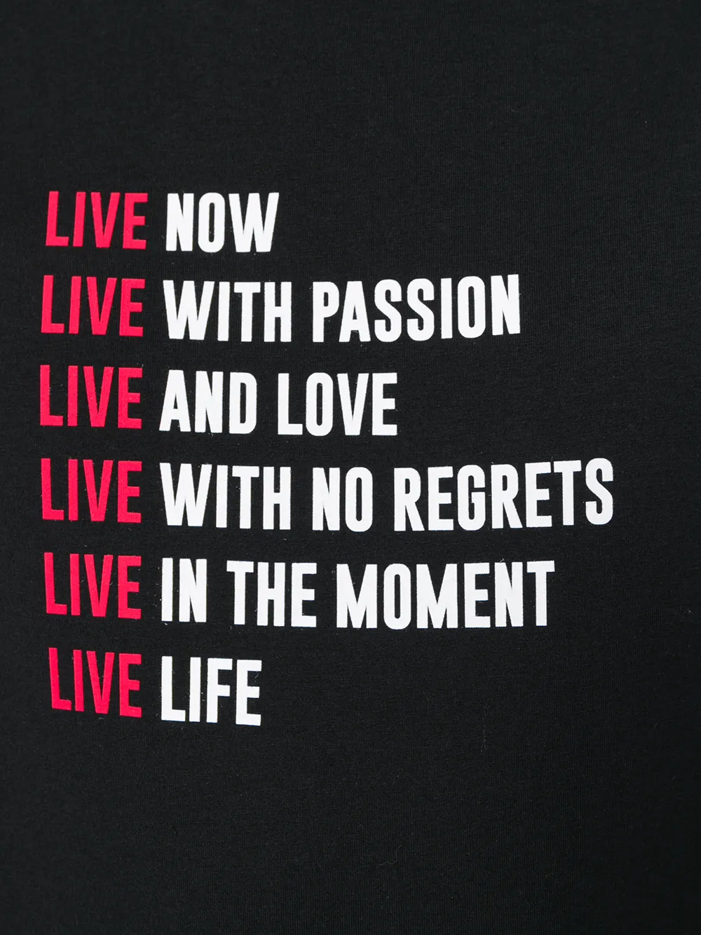 Neil Barrett slogan print T-shirt Zwart