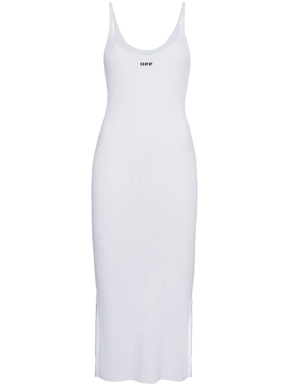 Off-White Scoop neck midi dress with print · 38