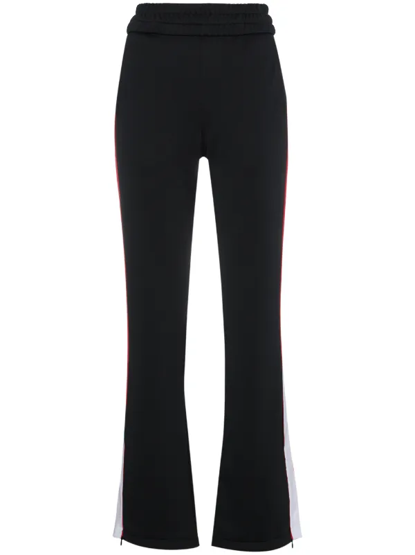 Off-White Side Stripe High Waisted Track Pants in Black
