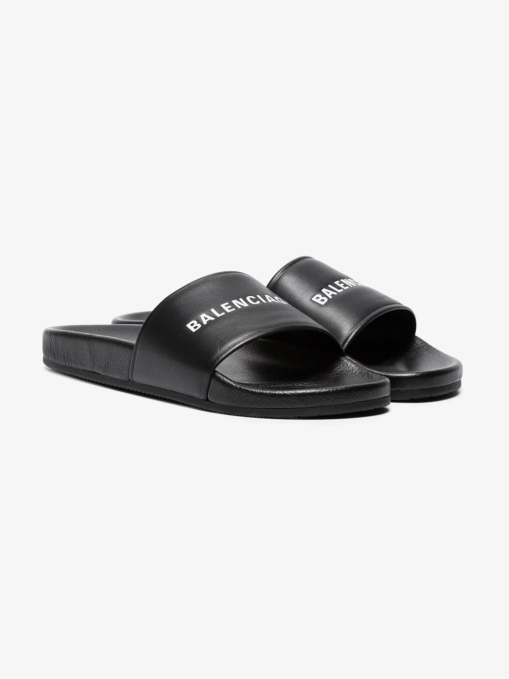 balenciaga logo strap sandals