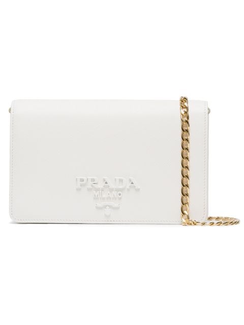 PRADA WHITE LEATHER MONOGRAM CLUTCH,1BP012VKWONZV12541896