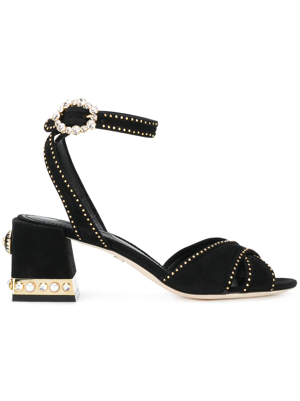 Dolce & Gabbana Sandali Con Borchie Con Tacco a Blocco - Tendenza classica, vale la pena avere Dolce & Gabbana Sandali Con Borchie Con Tacco a Blocco - Tendenza classica, vale la pena avere