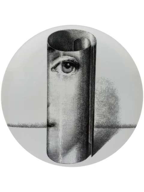 Fornasetti scroll cameo plate