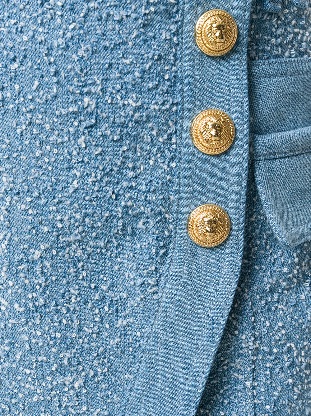 Balmain rok versierddruk Blauw