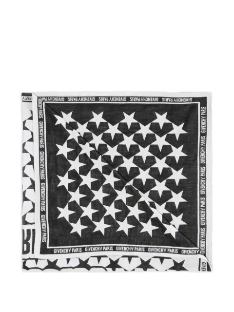 Givenchy star-print logo-trim scarf