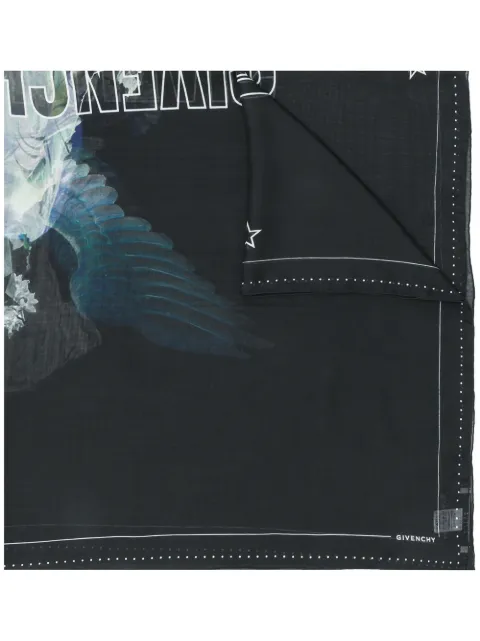 Givenchy logo embroidered scarf