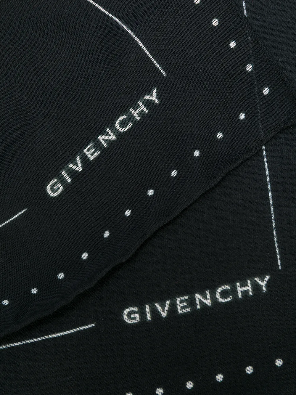 Givenchy logo embroidered scarf Blauw