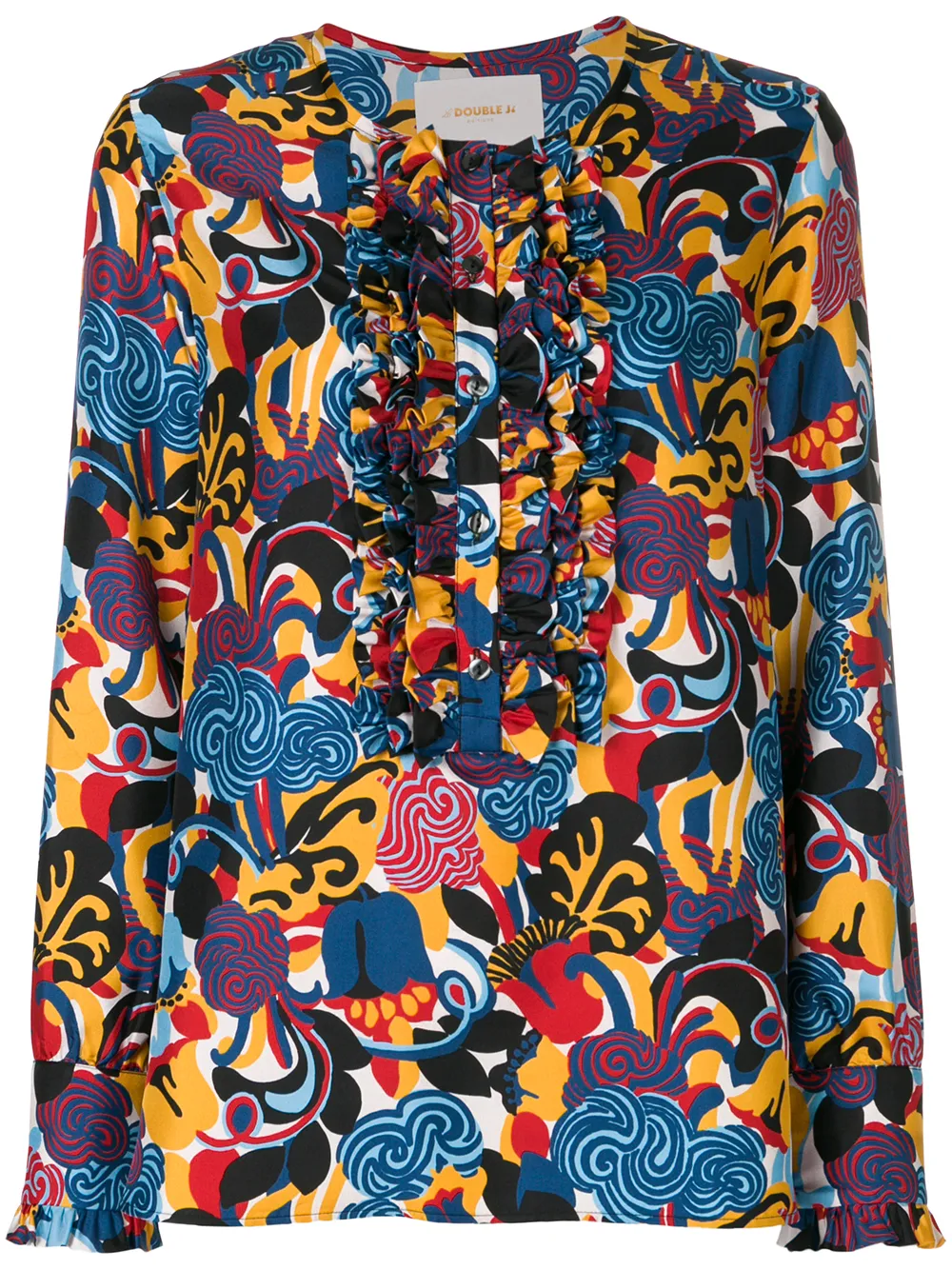 

La DoubleJ zoo print henley blouse - Multicolour