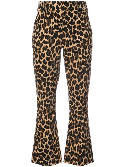 Click to view more detailed imagery on our partner's website Frame Cheetah-print Cropped Flared Pants