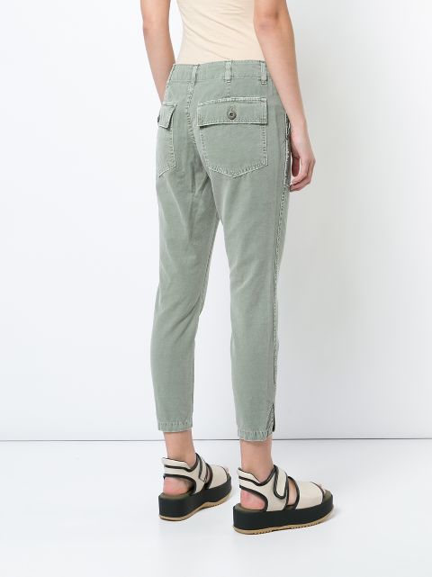 olive cropped pants