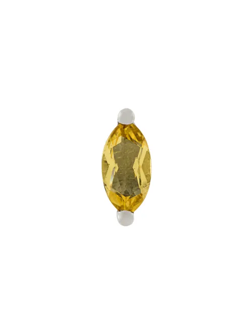 Kt gold Dots Solitaire beryllium and pearl earring - Delfina Delettrez - Modalova