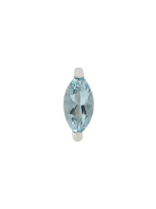Delfina Delettrez 18kt Gold Dots Solitaire Aquamarine And Pearl Delfina Delettrez 18kt Gold Dots Solitaire Aquamarine And Pearl Earring