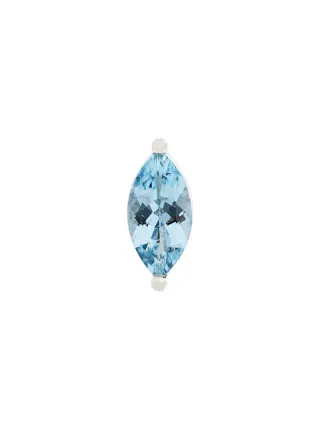 Delfina Delettrez 18kt Gold Dots Solitaire Aquamarine And Pearl Delfina Delettrez 18kt Gold Dots Solitaire Aquamarine And Pearl Earring