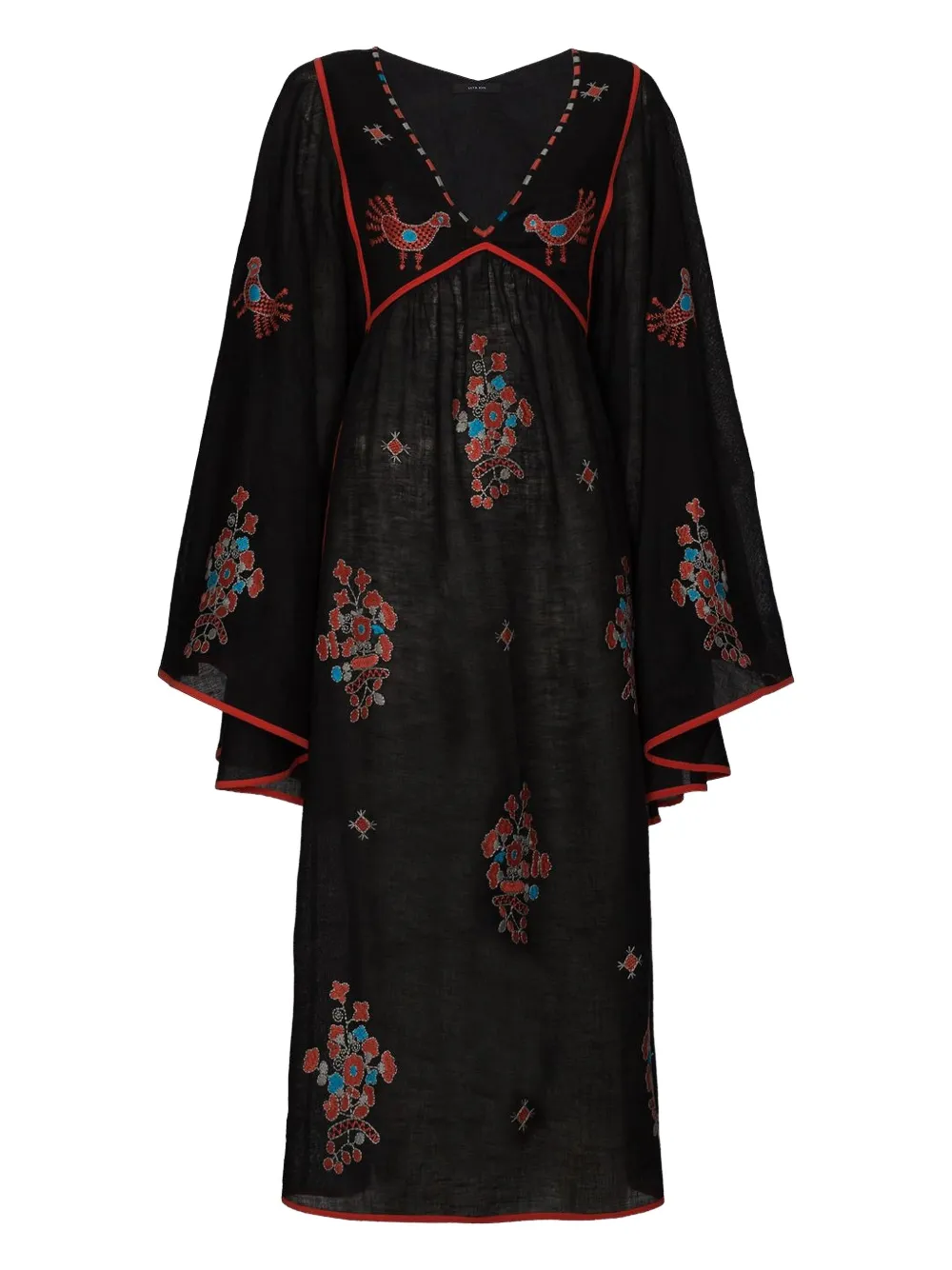 Vita Kin Happy Flowers midi dress | Black | Image 1
