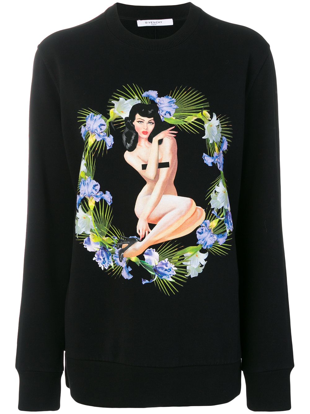 Givenchy pin-up Birds of Paradise print sweatshirt | Black | Image 1