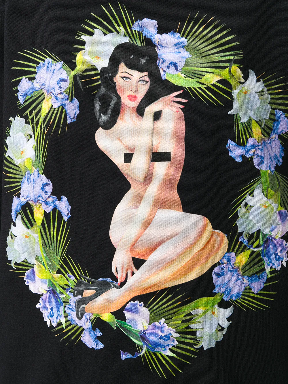 Givenchy pin-up Birds of Paradise print sweatshirt Zwart