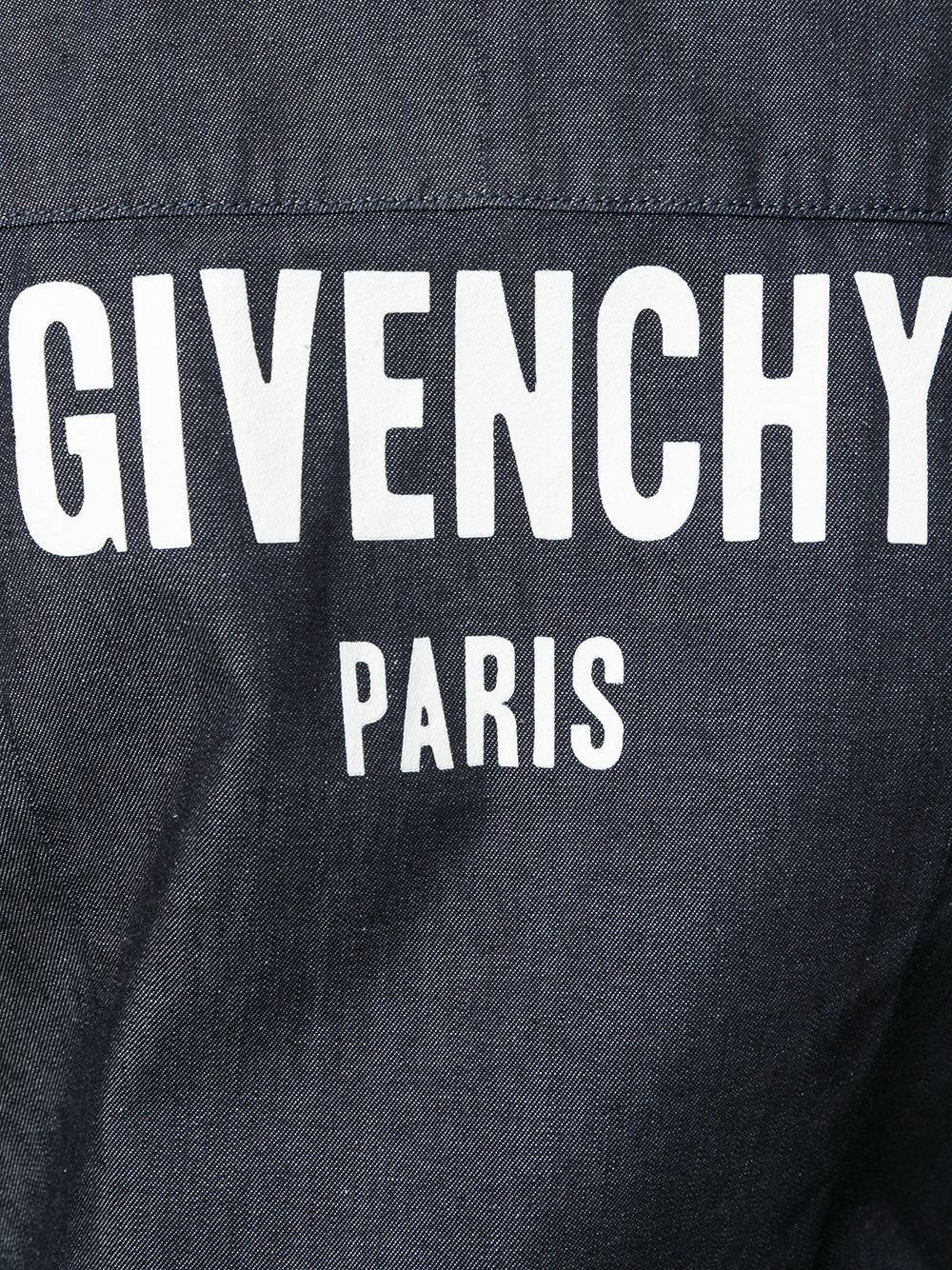 фото Givenchy джинсовая рубашка с принтом логотипа