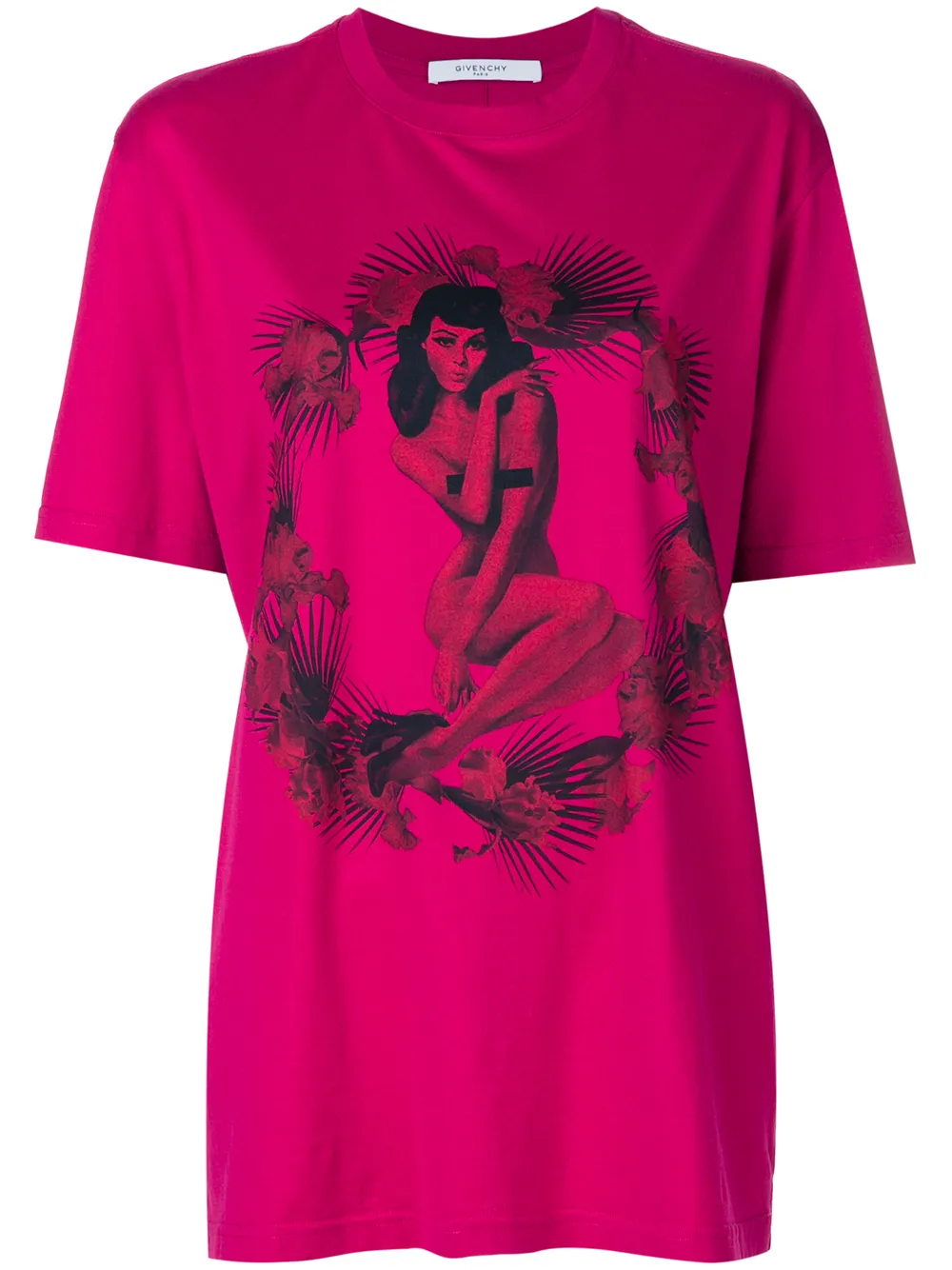 Givenchy pin-up print T-shirt Roze