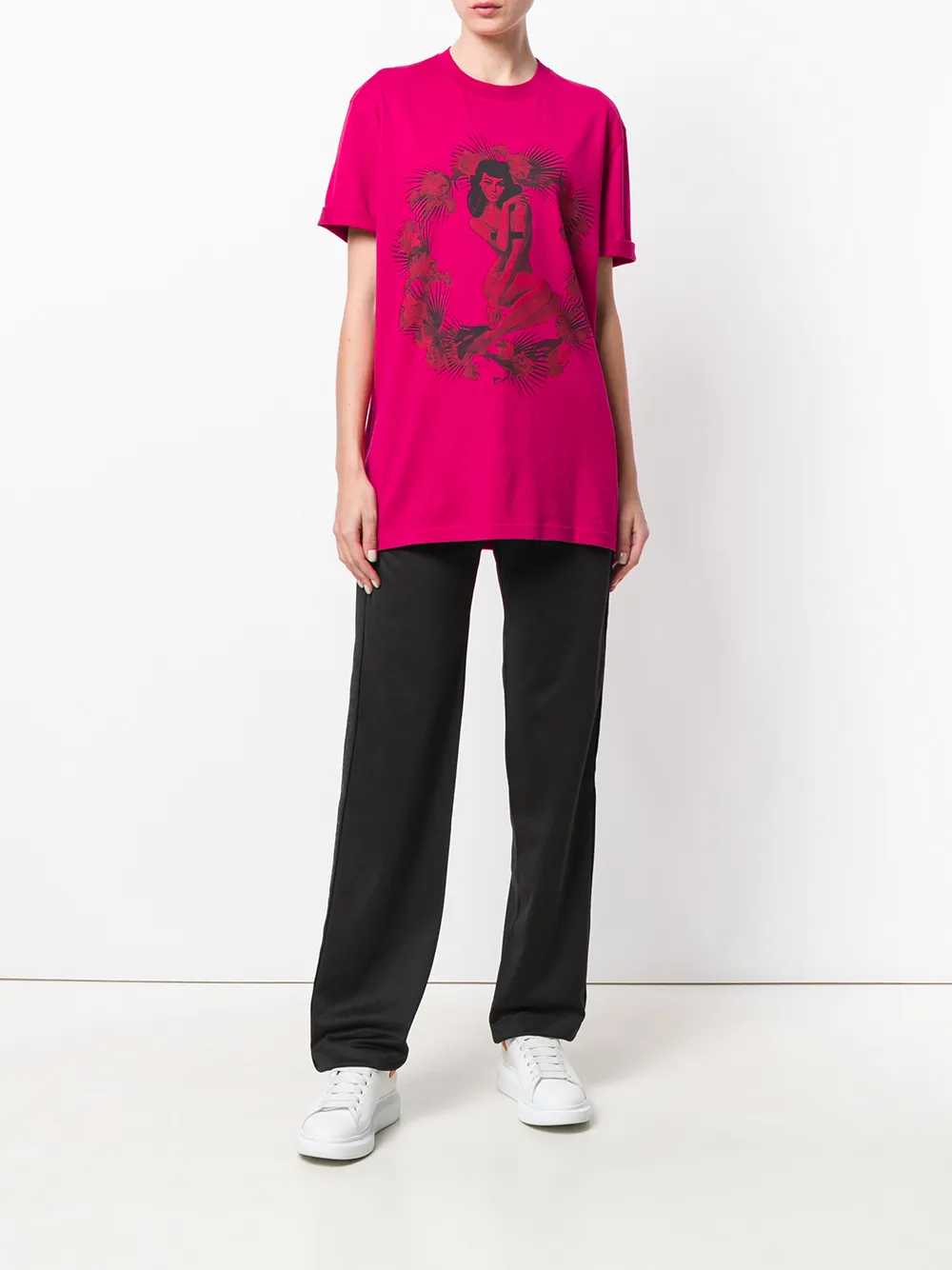 Givenchy pin-up print T-shirt Roze