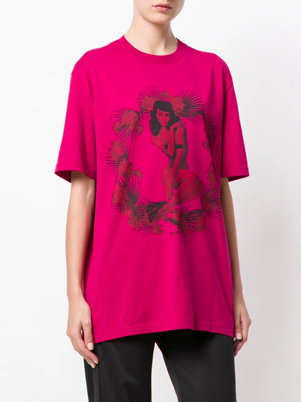 Givenchy pin-up print T-shirt Roze
