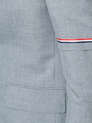 High Armhole Single Breasted Sport Coat With Red, White And Blue Selvedge Arm Placement In School Uniform Plain Weave展示图