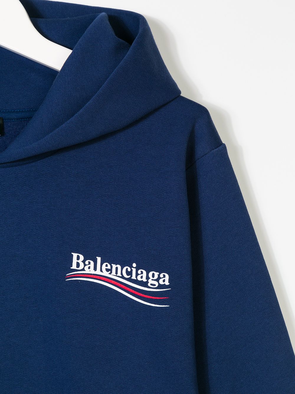 Balenciaga Kids joggingpak met capuchon en logo Blauw