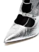 Liudmila Silver Mille Hortense 100 snakeskin sock boots
