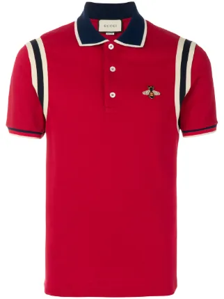 gucci embroidered polo