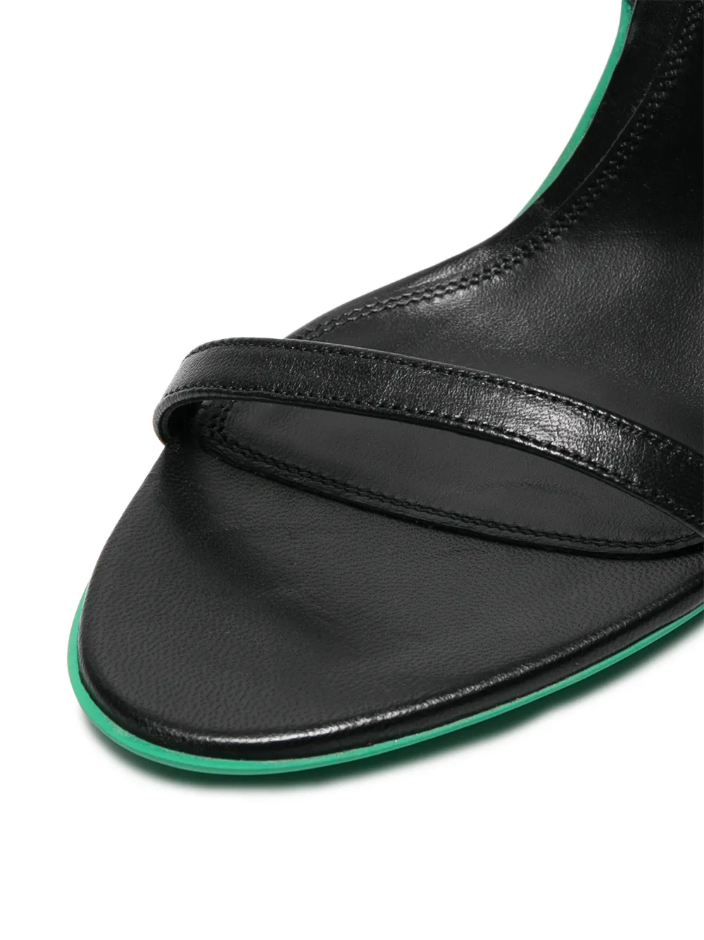 Off-White Black Industrial 100 Leather Sandals Zwart