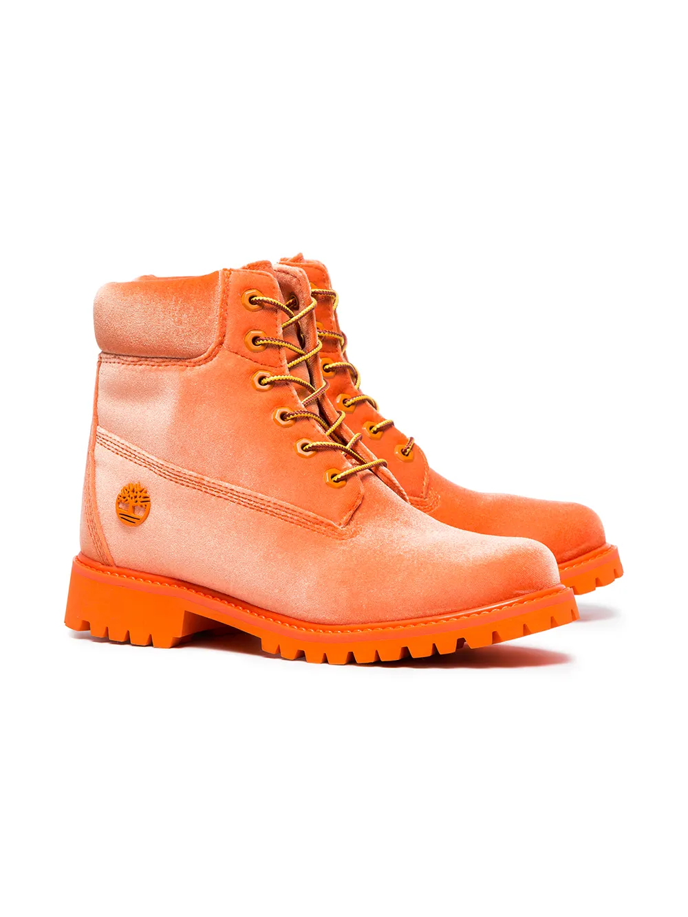 off white timberland orange