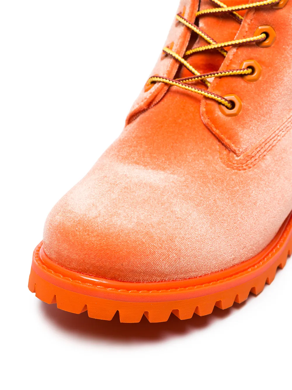 off white timberland orange