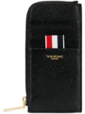 Thom Browne half-zip leather wallet - Black