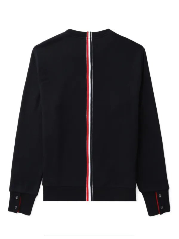 Thom Browne Rear RWB Stripe Sweatshirt | Blue | FARFETCH