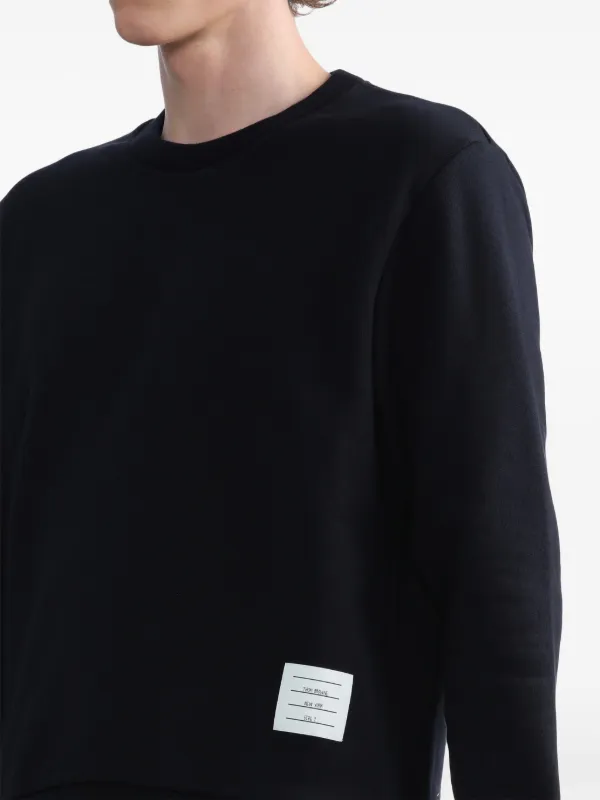 Thom Browne Rear RWB Stripe Sweatshirt | Blue | FARFETCH