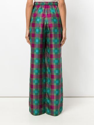 tartan palazzo pants展示图