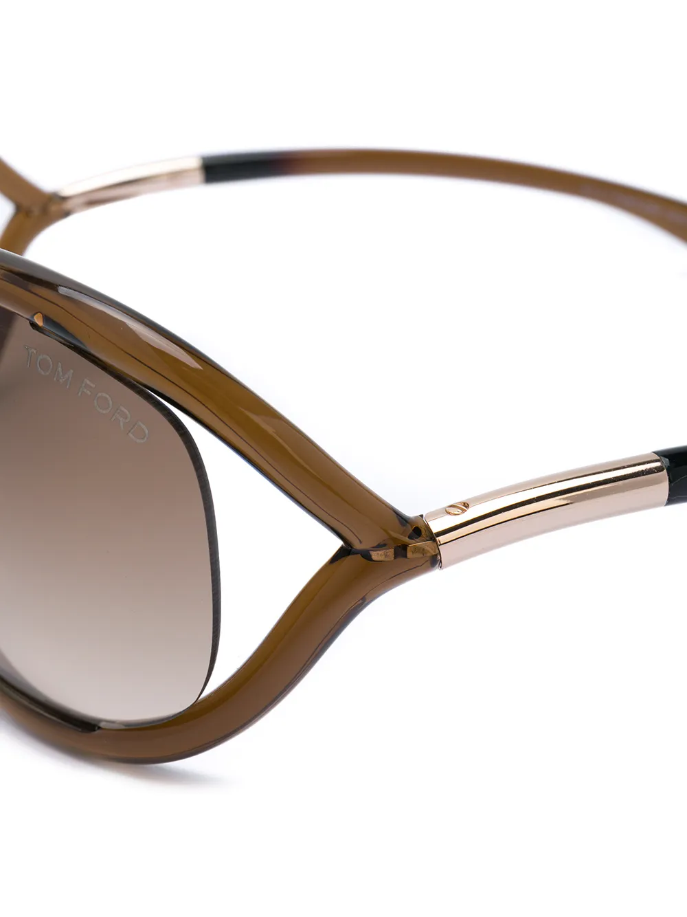 TOM FORD Eyewear oversized zonnebril Bruin