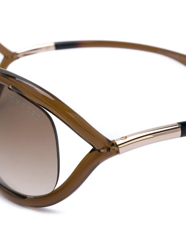 TOM FORD Eyewear オーバーサイズ サングラス | ブラウン | FARFETCH JP