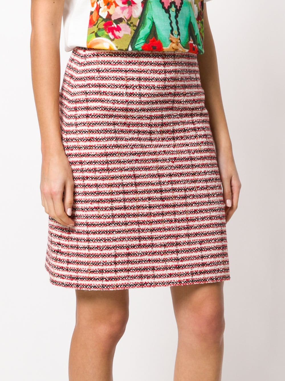 Imagen secundaria de producto de Gucci falda de tweed a rayas - Rojo - Gucci