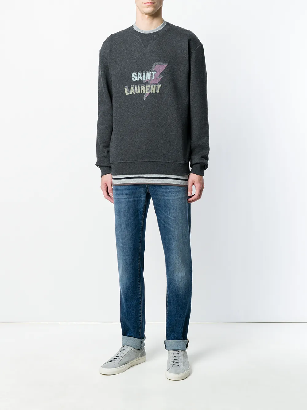 saint laurent lightning bolt sweater