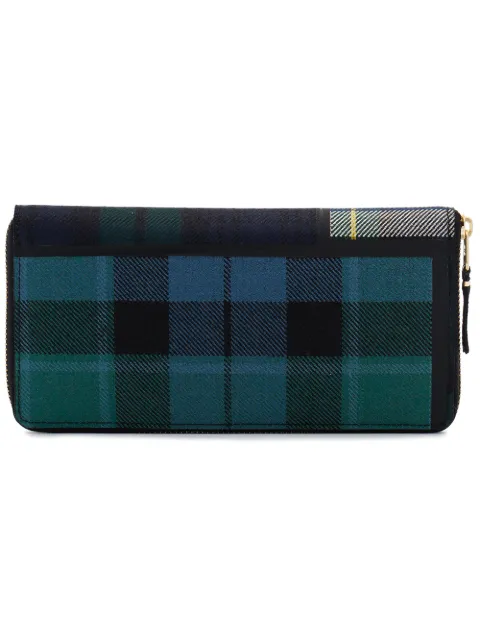 Comme Des Garçons Wallet cartera a cuadros tartán