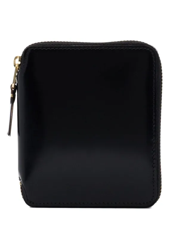Comme Des Garçons Wallet zip-around Leather Wallet | Black