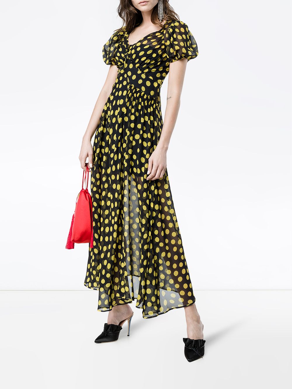 attico polka dot dress