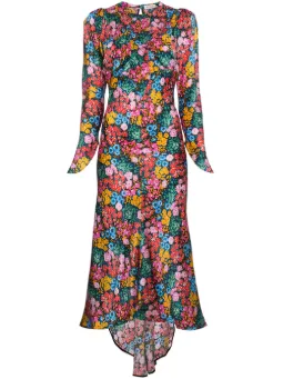 Robe à Fleurs Chacok Coton Soie - Taille S (1), Style Corse Luxueux, Comme Neuve