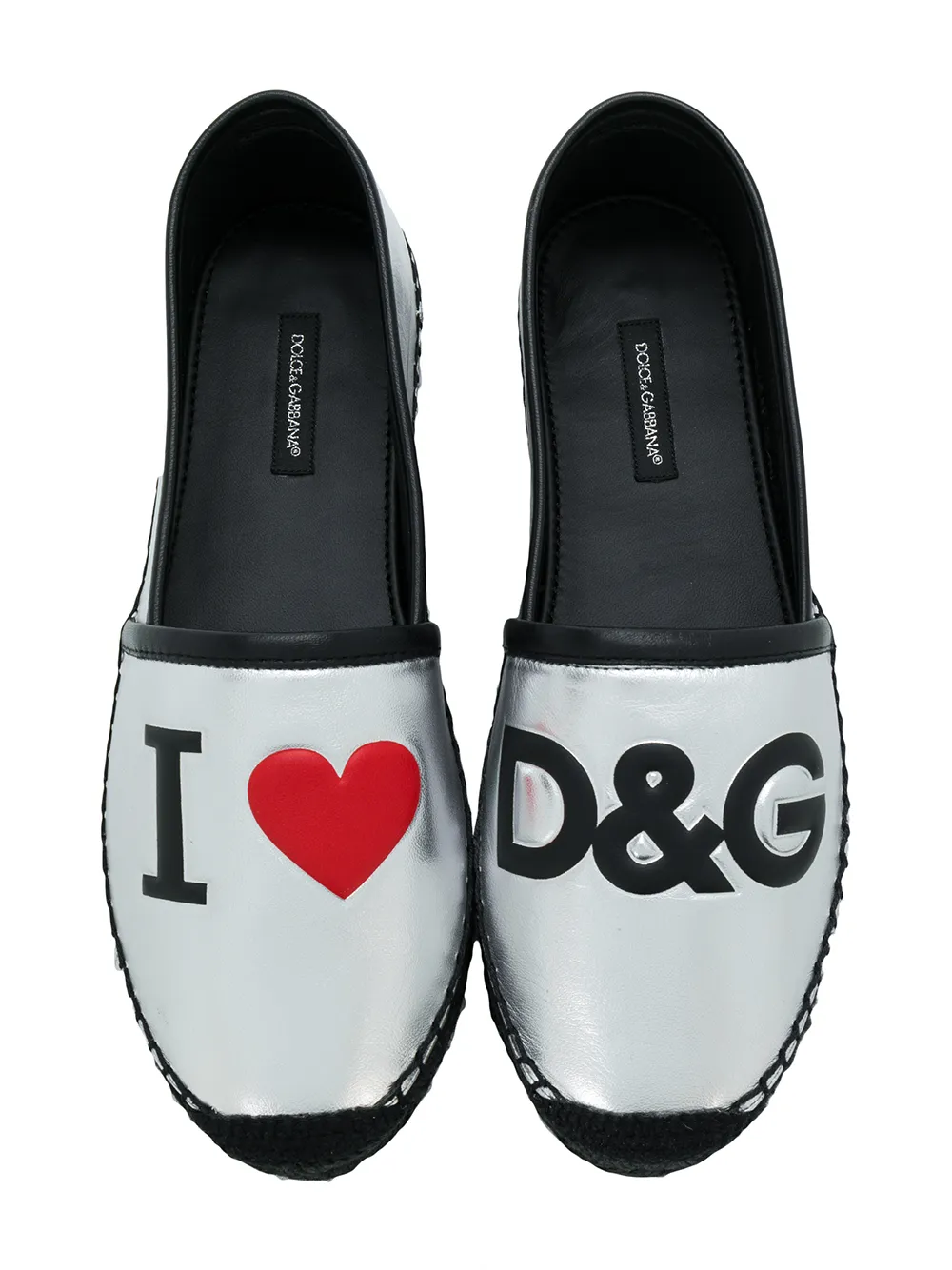 i love dg印花草编鞋