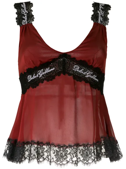 Dolce & Gabbana Blusa lingerie com renda