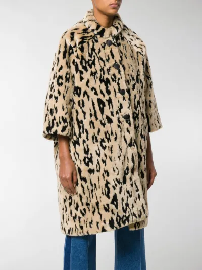 Balenciaga Pulled Leopard Opera Coat 