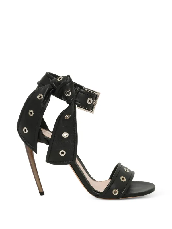 Alexander McQueen Horn-heel Sandals in Black