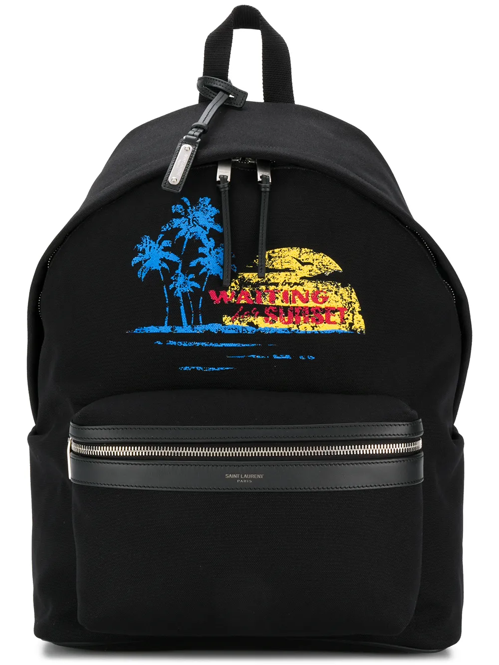 Saint Laurent City Waiting For Sunset backpack | Black | Image 1