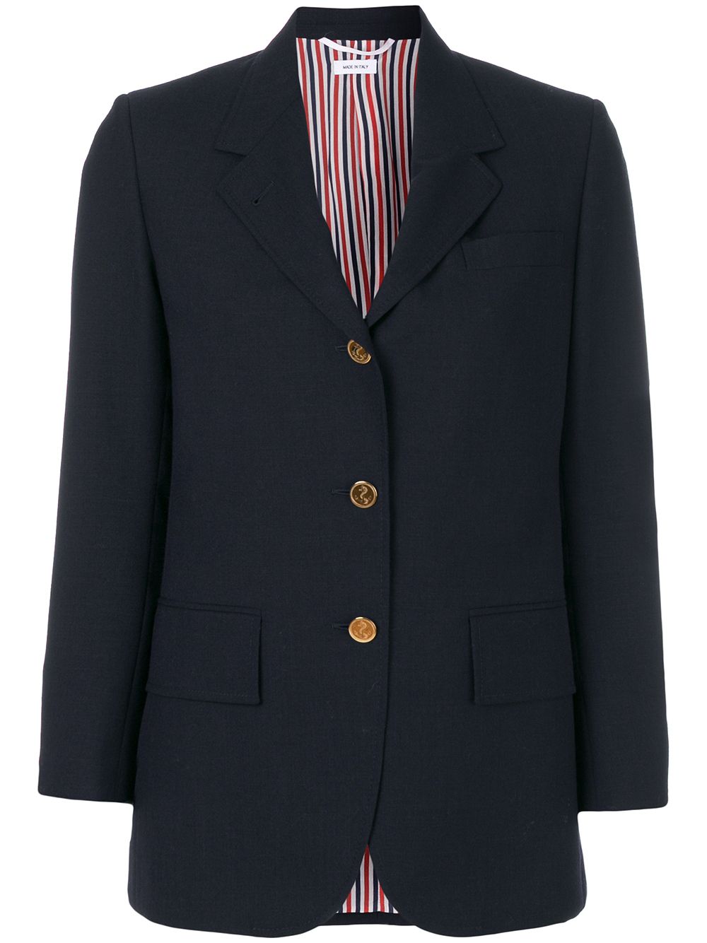 

Thom Browne blazer con botones y solapa ancha - Azul