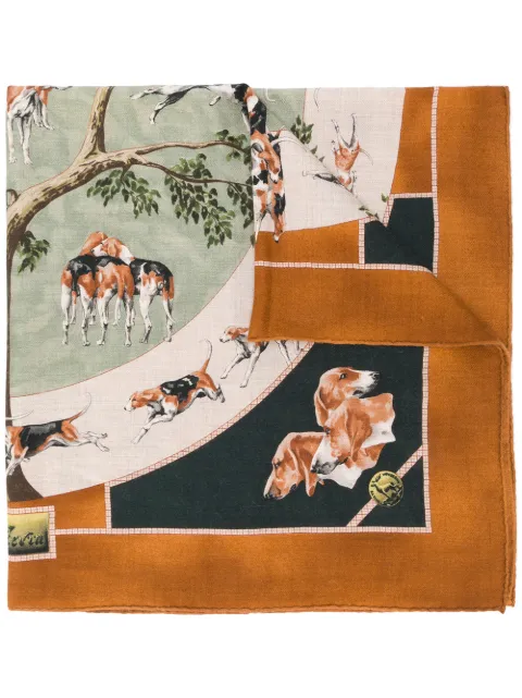 Hermes dog print scarf Clearance